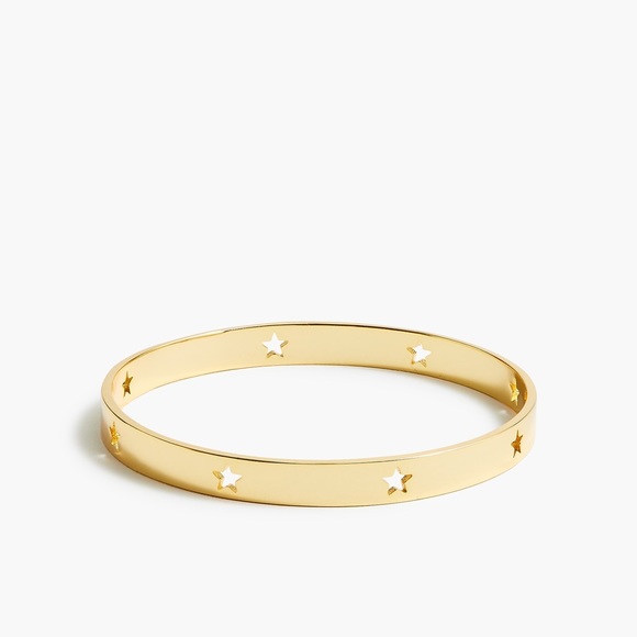 NWT J. Crew Gold Star Cut Out Bangle Bracelet
